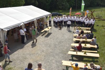 Die Bergfinken zum Tag des Umgebindehausses an der SBB-Hütte in Saupsdorf, am 27. Mai 2018 (c) by bf lyber