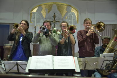 Probe in der Annenkirche mit Banda Internationale am 06. Dezember 2018