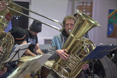 Probe in der Annenkirche mit Banda Internationale am 06. Dezember 2018